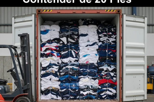 contenedor de ropa de segunda mano