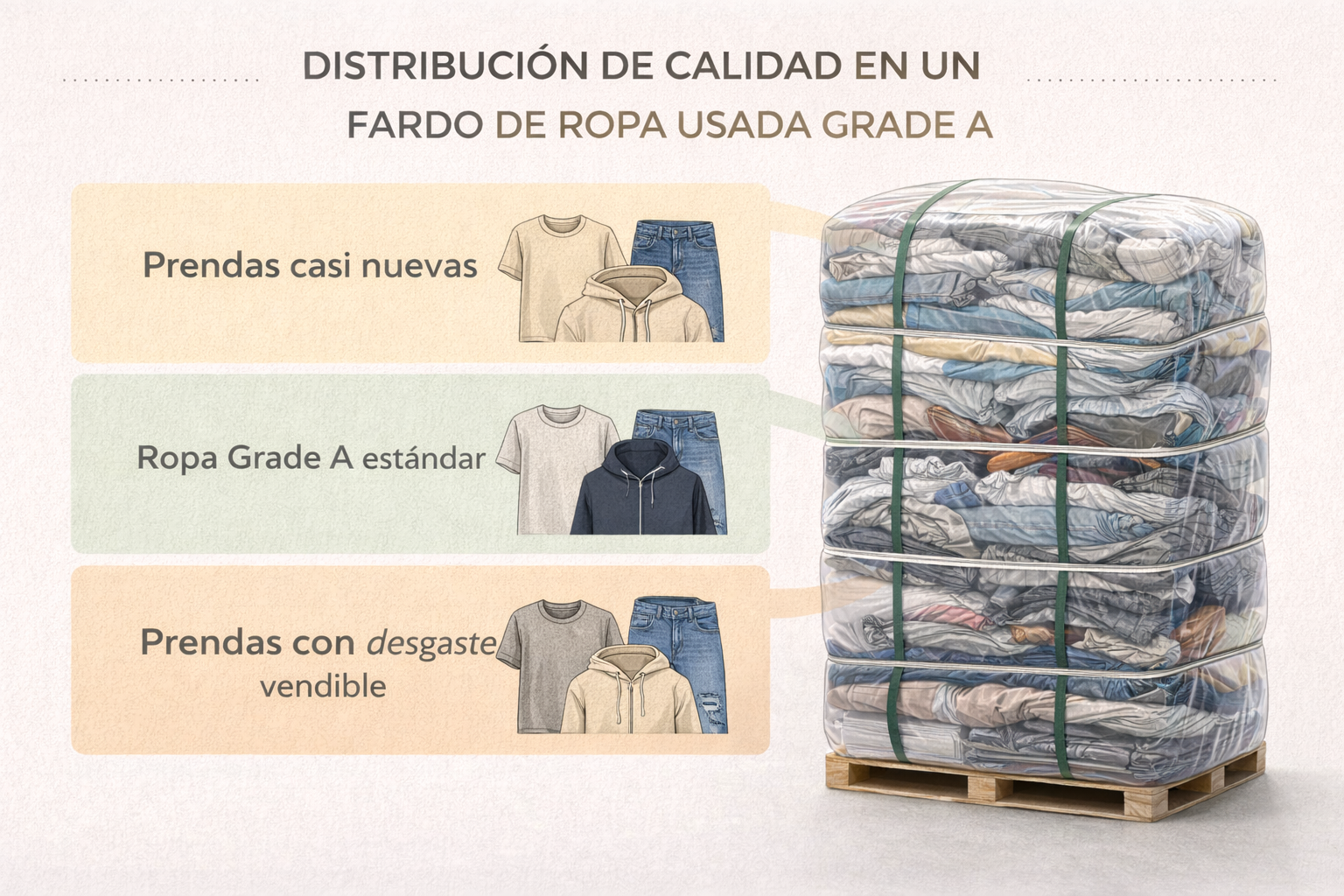 Distribución de Calidad dentro de un Bale