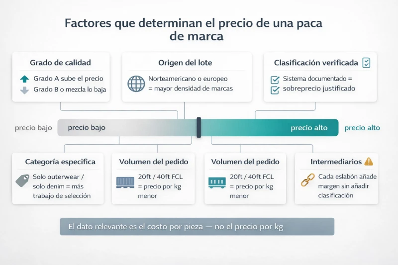 Factores que determinan el precio de una pacade marca