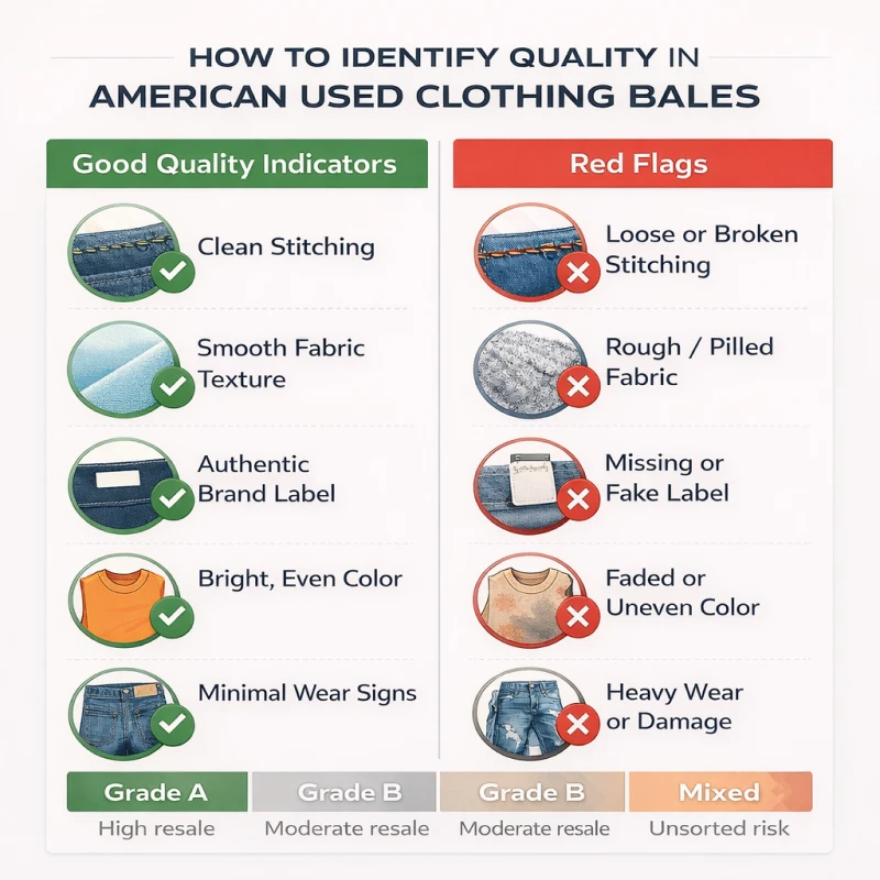 HOW TO IDENTIFY QUALITY INAMERICAN USED CLOTHING BALES