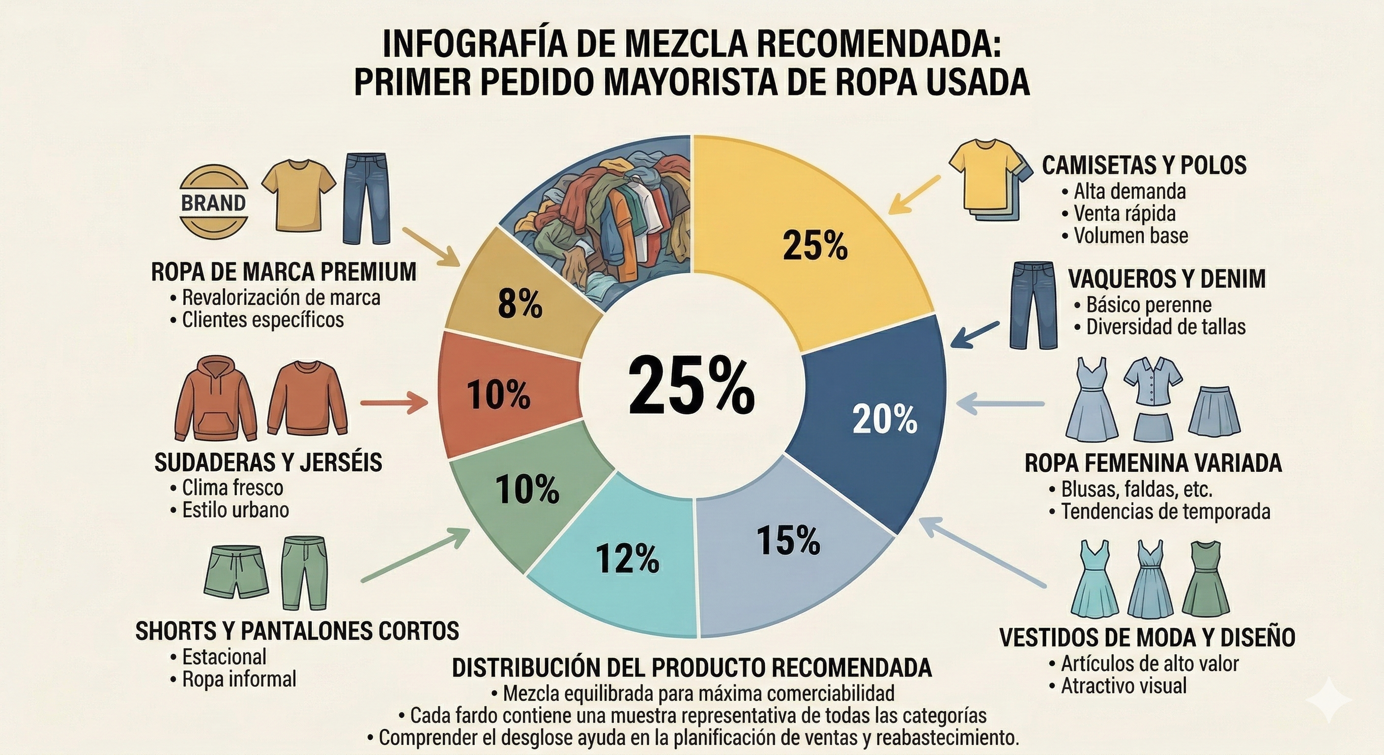Mezcla recomendada para el primer pedido
