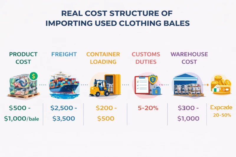 real cost structure ofimporting used clothing bales 1