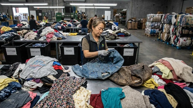 Clasificación manual de ropa usada