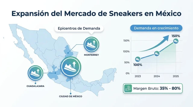 Expansion del Mercado de Sneakers en Mexico