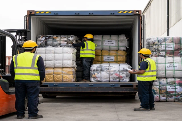 Bolsas usadas al por mayor en almacén de exportación listas para clasificación