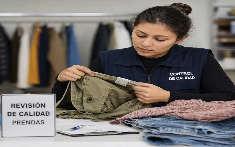 Verificación de calidad y condición de ropa americana usada antes de exportarla a Honduras