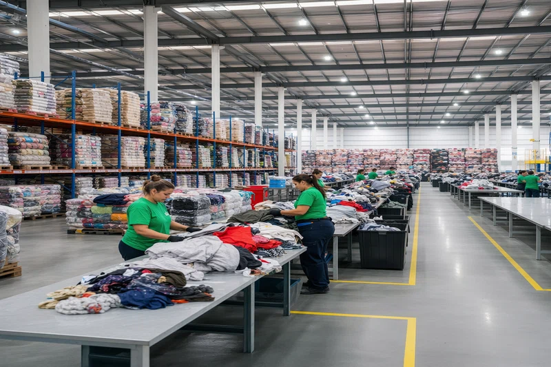 Fabrica de clasificacion de ropa usada para exportacion a Uruguay