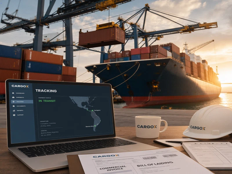 Proceso de importacion de fardos de ropa desde China a Uruguay con logistica maritima y tramites aduaneros