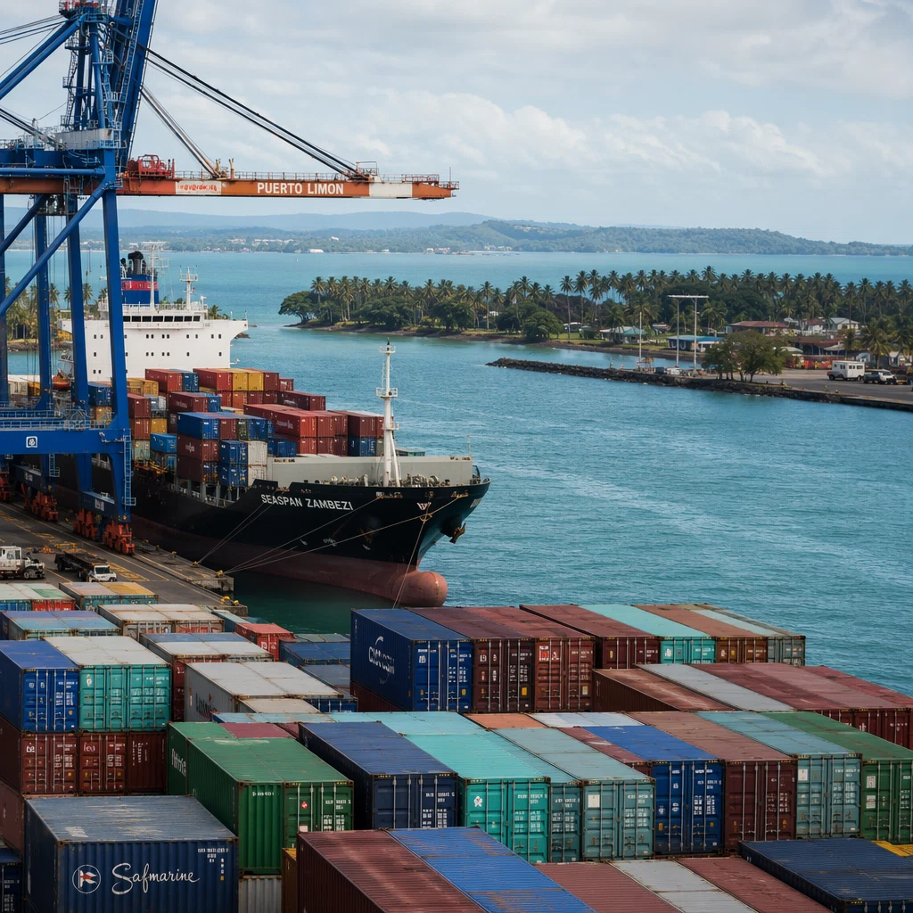 Contenedores en Puerto Limón para la logística de importación en Costa Rica
