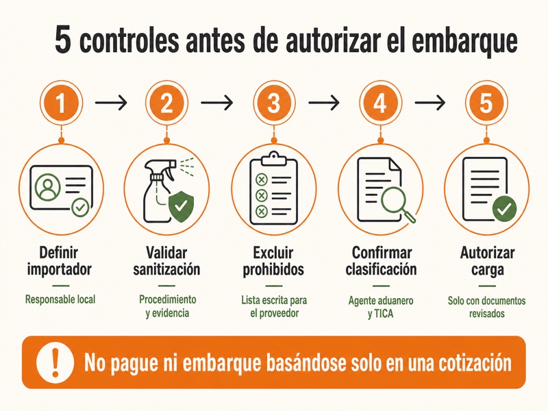 Cinco controles antes de embarcar ropa usada a Costa Rica
