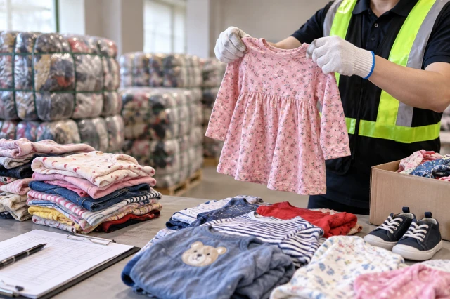 Cómo Revisar un Lote de Ropa Infantil Usada al por Mayor